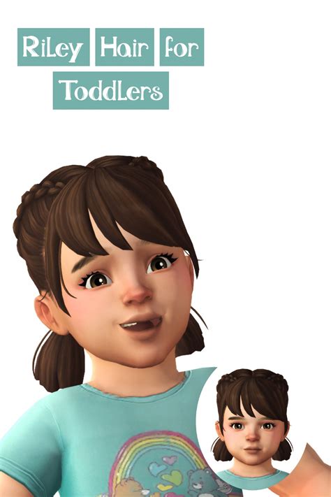 Riley Hair For Toddlers Ravensim On Patreon In 2023 Sims 4 Toddler