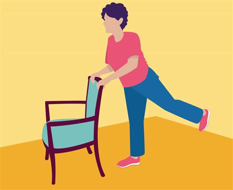 Printable Balance Exercises For Seniors With Pictures Stand On One Foot
