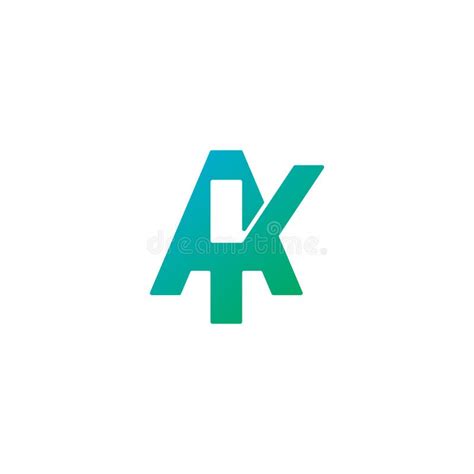 Initial Letter Ak Logo Design Vector Stock Vector Illustration Of