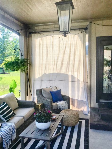 How To Make Your Own Drop Cloth Curtains Outdoor Curtains For Patio