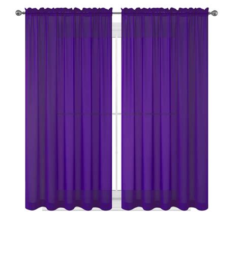 Dark Purple Sheer Curtains Curtains And Drapes
