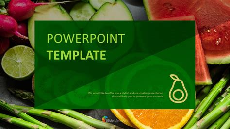 Free Powerpoint Template Download Fresh Fruits And Vegetables