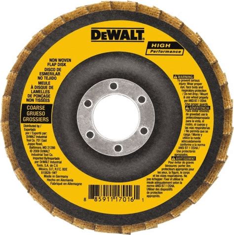 DeWALT Flap Disc 4 1 2 Dia 7 8 Hole Aluminum Oxide Type 27 MSC Direct