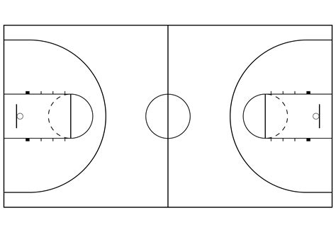 Printable Diagram Of Basketball Court