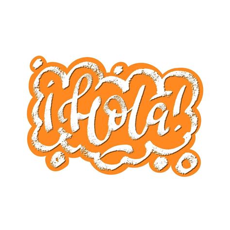 Hola Word Which Means Hello In Spanish Speech Bubble Icon Symbol Web