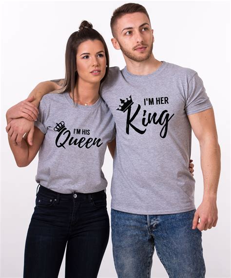 Couple shirts the accuweather shop is bringing you great deals on lots of awkward styles women's shirts including awkward styles boyfriend and. Her King His Queen Shirts, Matching Couples Shirts