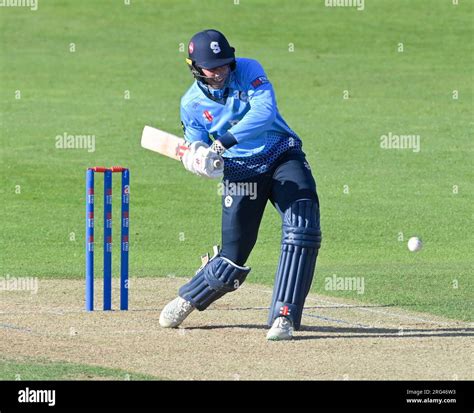 Northampton August 6 2023 Justin Broad Of Northamptonshire Steelbacks