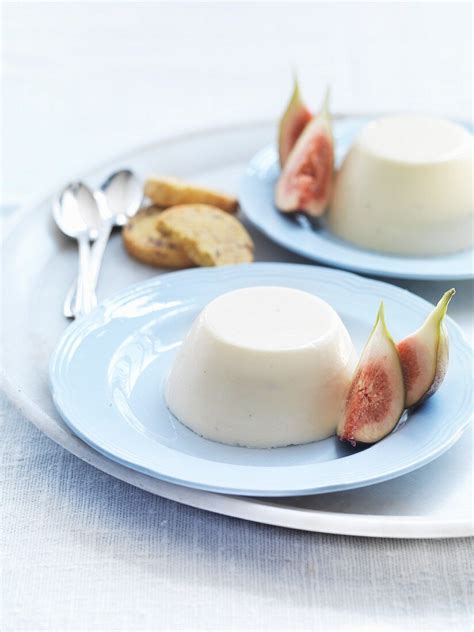 Goats Milk Panna Cotta With Figs License Image Image