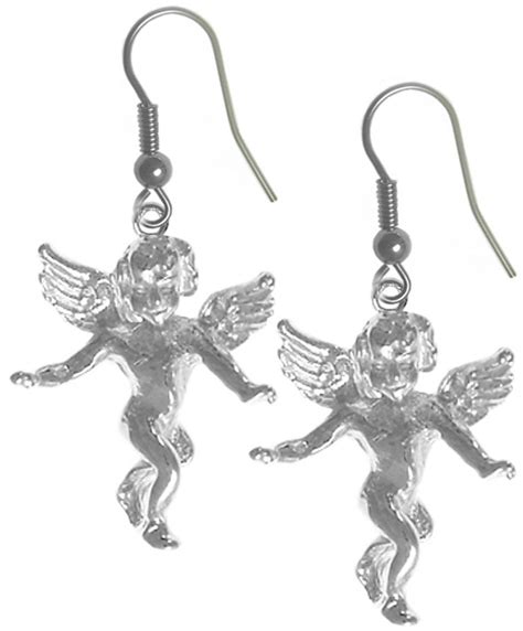 Sterling Silver Angel Earrings