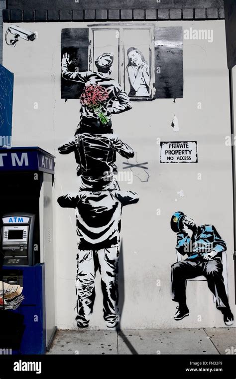 Banksy Does A Valentines Inspired Piece Of Art In Los Angeles Featuring