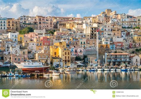 It can be stuffed with different ingredients, the more common variations are ricotta cheese and onion, cheese and tomato. Photo about Sciacca, a port town has an interesting past ...