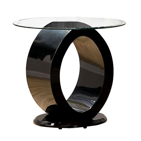 Measure the length and width of the table. Buy Contemporary Tempered Glass Top End Table with O Shape ...