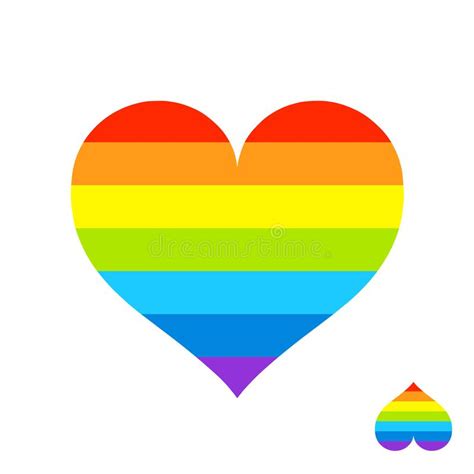 rainbow heart with lgbt color stripes symbol of homosexual love gay sign isolated vector
