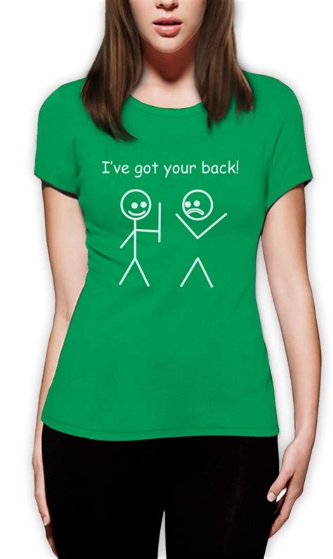 Ive Got Your Back Women T Shirt Cute Funny Humor Cool T Stickman College Ebay