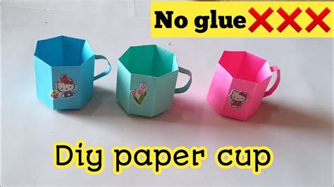 Diy Paper Cupno Glue Paper Craftone Sheet Paper Craftdiy Paper Craft