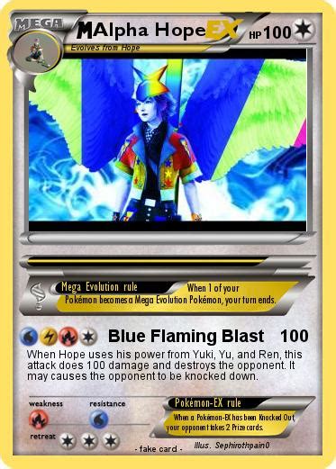 Pokémon Alpha Hope Blue Flaming Blast My Pokemon Card