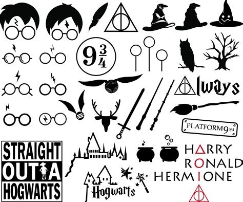 Harry Potter SVG, Harry Potter Silhouette, Harry Potter Clipart, Harry