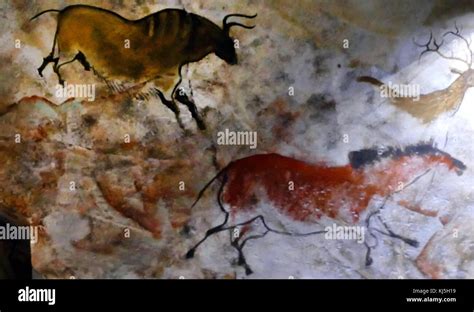 Replica Painting From The Cave Of Altamira Cueva De Altamir Located