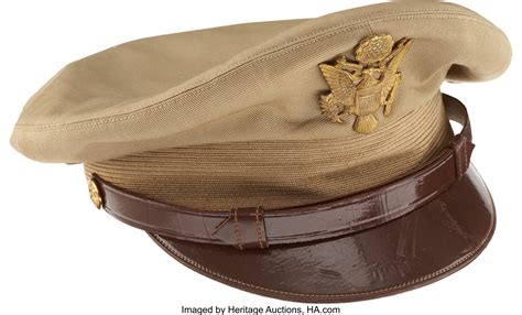 Summer Weight World War Ii Us Army Officers Hat That Was Owned And