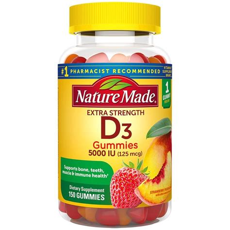 Nature Made Vitamin D Extra Strength 5000 Iu 125 Mcg Gummies Reviews 2022