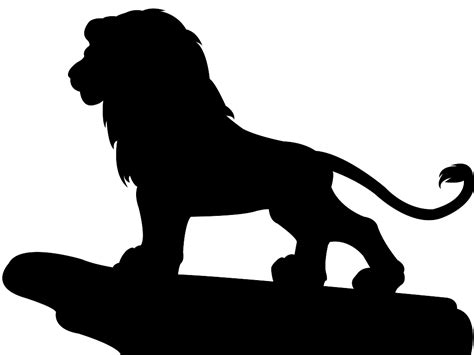 Lion King Silhouette Free Vector Silhouettes