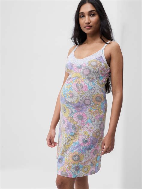 Maternity Modal Nursing PJ Dress Gap