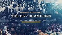 Onward Notre Dame: The 1977 Champions - YouTube
