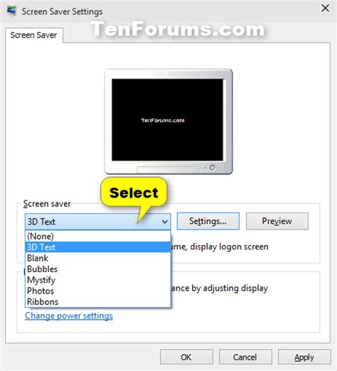 Screen Saver Settings Change In Windows 10 Windows 10 Forums