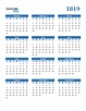 1819 Calendar (PDF, Word, Excel)