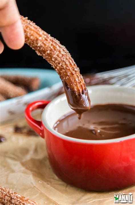 Homemade Cinnamon Churros With Chocolate Dipping Sauce Makes A