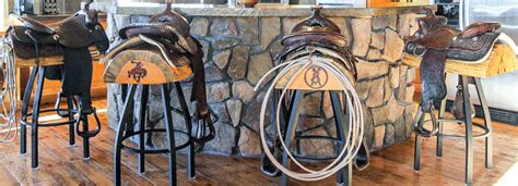 Handmade Vintage Western Saddle Bar Stool From Crookedwood