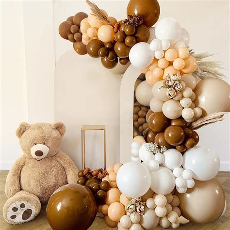 Buy Brown Neutral Balloon Garland Arch Kit Pcs Nude Color Balloons With Dark Brown And
