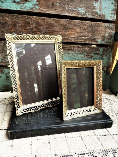 Vintage Ornate Metal Picture Frame Frames Set Hollywood Regency Mid