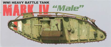 Takom 135 Scale Kit No 2008 Wwi Heavy Battle Tank Mark Iv “male