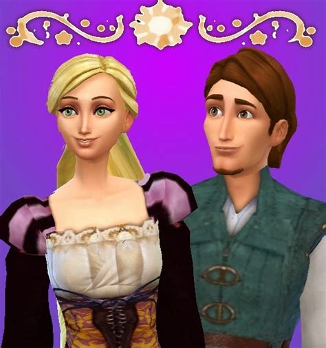 Sims 4 Cc Sims 4 Disney Rapunzel And Flynn Rider