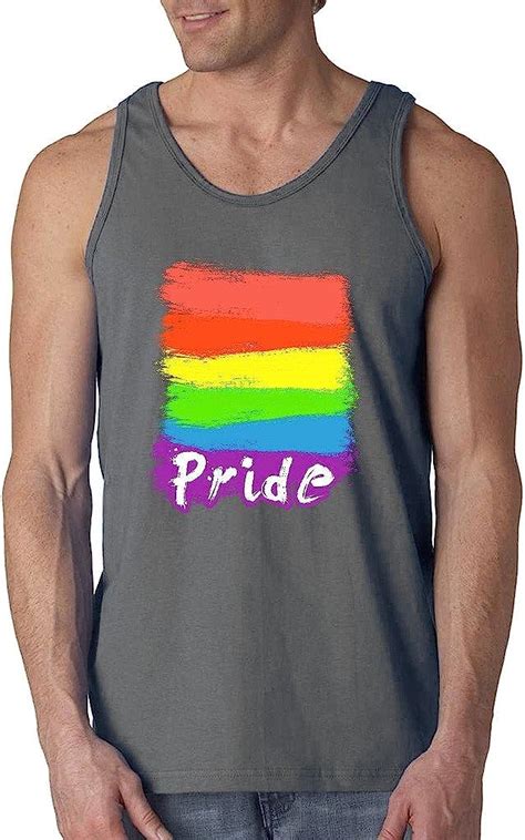 Amazon Com Shop Ever Pride Neon Rainbow Men S Tank Top Gay Equal
