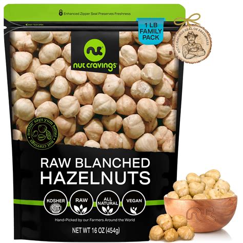 Raw Blanched Hazelnuts Filberts Unsalted Shelled Lbs By Nut
