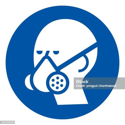 Wear Respiratory Protection Symbol Signvector Illustration Isolated On