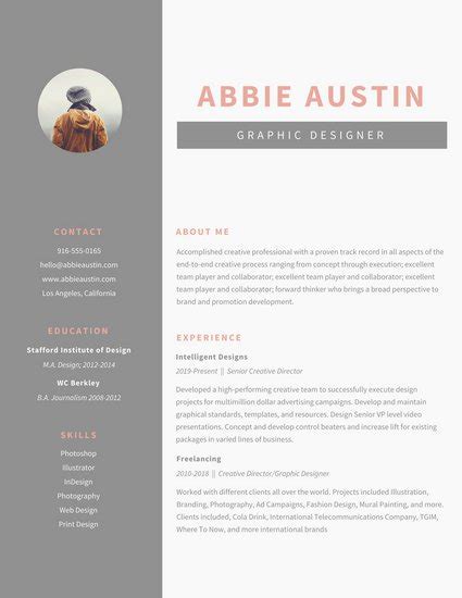 It uses simple formatting and has an organized layout. 29 Awesome Infographic Resume Templates You Want to Steal ...