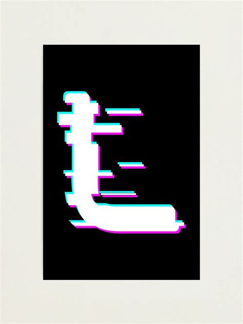 Letter L Glitch Art English Alphabet Photographic Print For Sale By Lagginmatrix Redbubble
