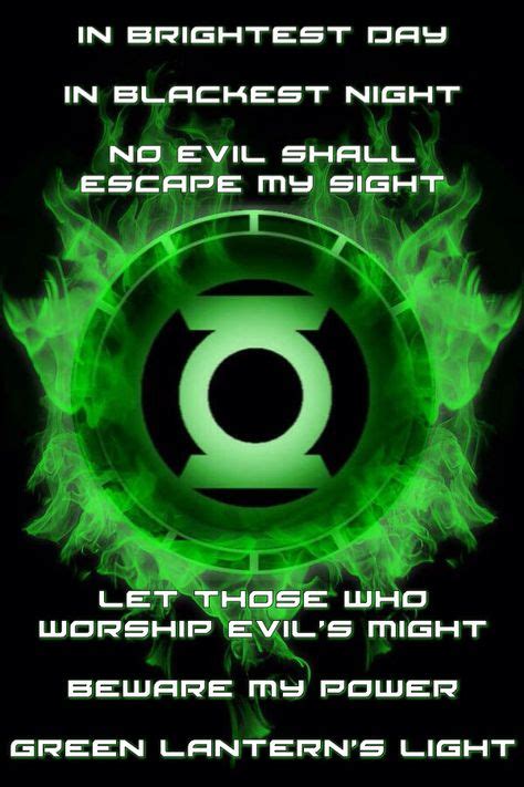 10 Best Green Lantern Oaths Images In 2020 Green Lantern Green