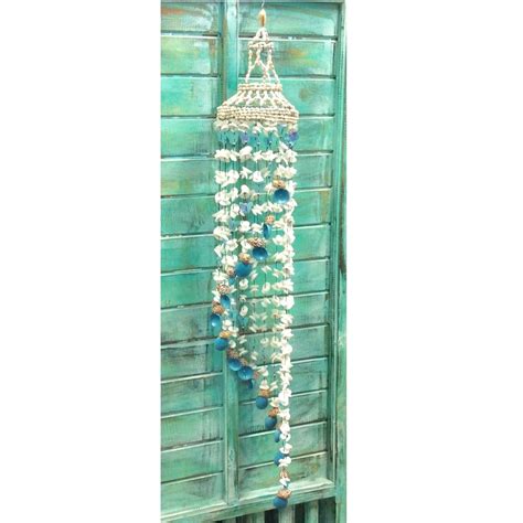 Turquoise Butterfly Seashell Wind Chime Outdoor Garden Wind Chimes Sea