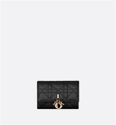 miss dior glycine wallet black cannage lambskin dior us