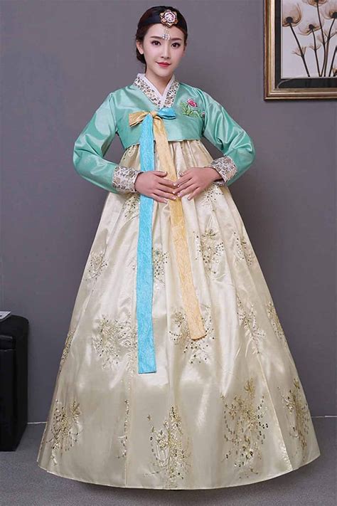 Buy Female Korean Traditional Long Sleeve Classic Hanboks Dress Cosplay Costume Women Palace