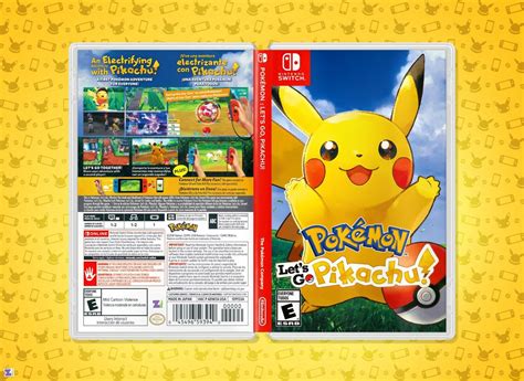 Pokémon Lets Go Pikachu Cover Art Replacement Insert And Case For