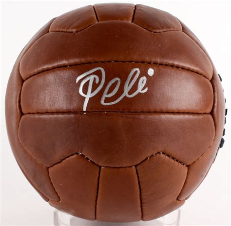 Pele Signed 1958 World Cup Final Replica Soccer Ball Psa Coa