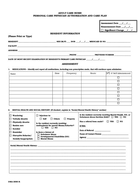 Form Personal Care Fill Online Printable Fillable Blank Pdffiller