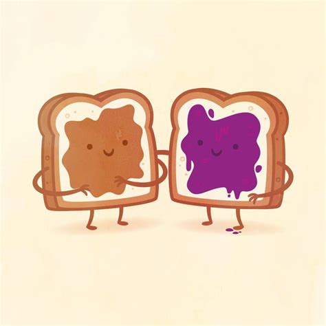 21 peanut butter jelly cartoon. Peanut Butter and Jelly by Philip Tseng | Cute food ...