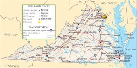 Virginia Highway Map In Virginia State Map Printable Printable Maps