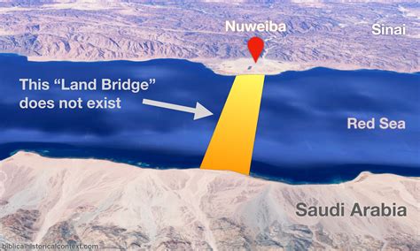 A ‘land Bridge Off Nuweiba Biblical Historical Context